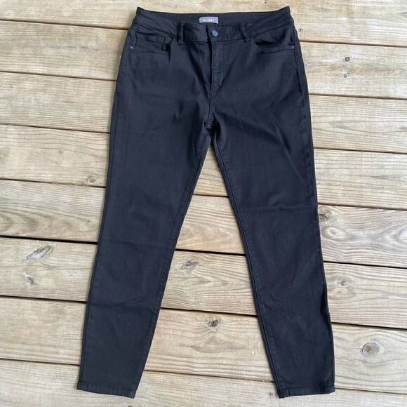 DL1961 Midrise Instasculpt Ankle Skinny Jeans Black Size 32 - Picture 2 of 4